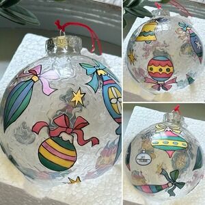 Limited Edition FIGI 4" Art‎ Glass Hand Painted Ornament "Ornaments"